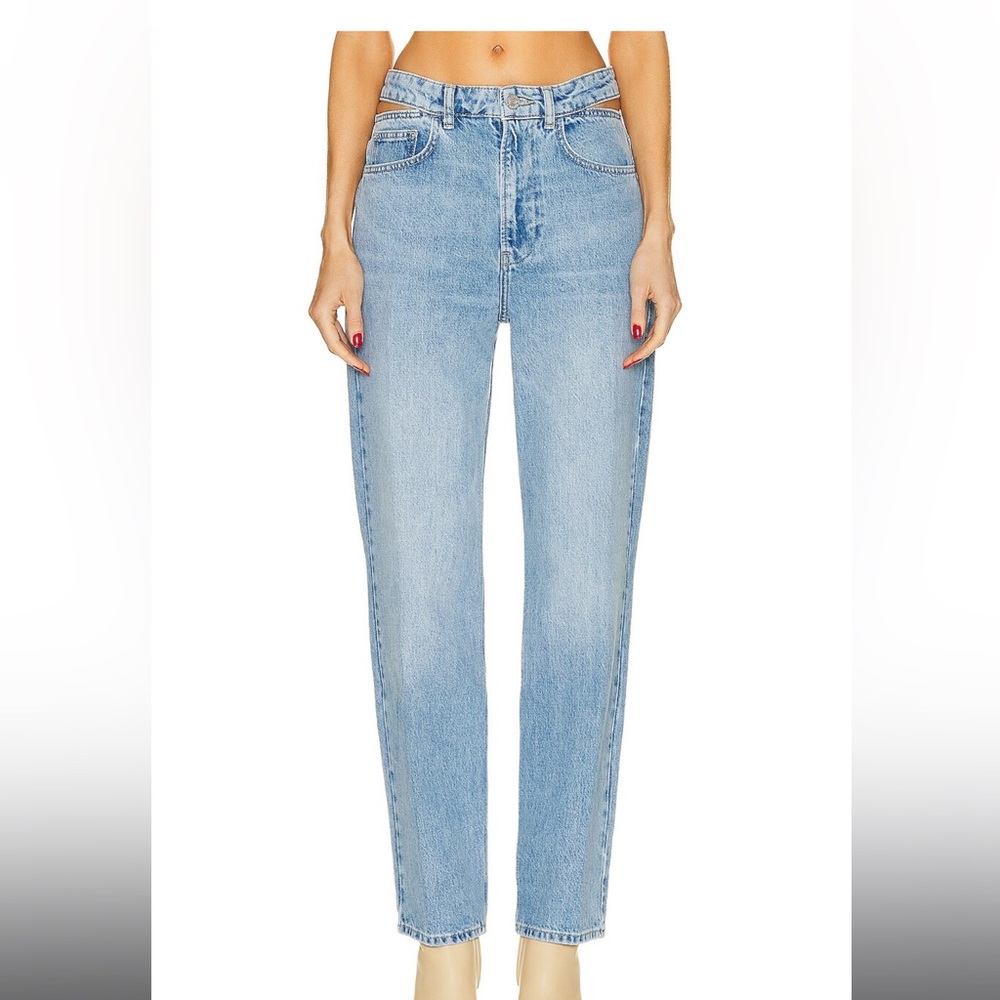 Frame Denim Light Blue Straight Leg Jeans.